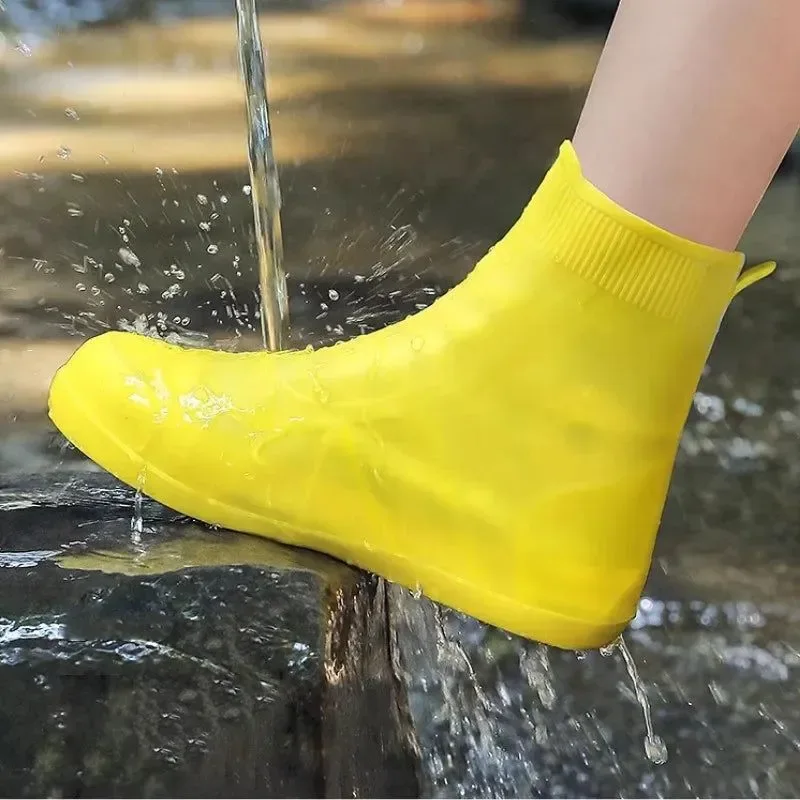 Advanced 1 Pair Reusable Waterproof Shoe Covers - Non-Slip Silicone Rain Boots and Sneakers Protectors Premium