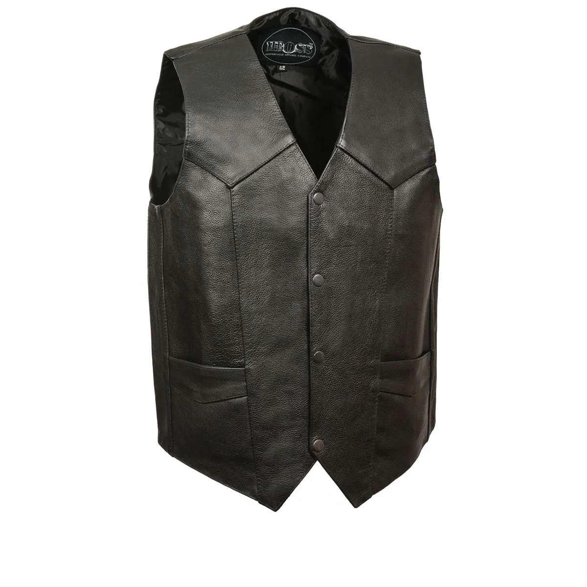 Professional Men s XS102 Black Classic Motorcycle Vest Sophisticated