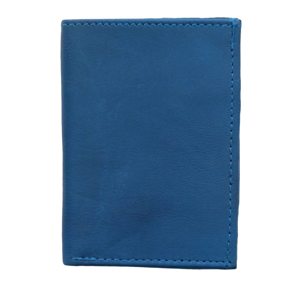 Authentic Hot Leathers Blue Credit Card Holding Wallet Solid