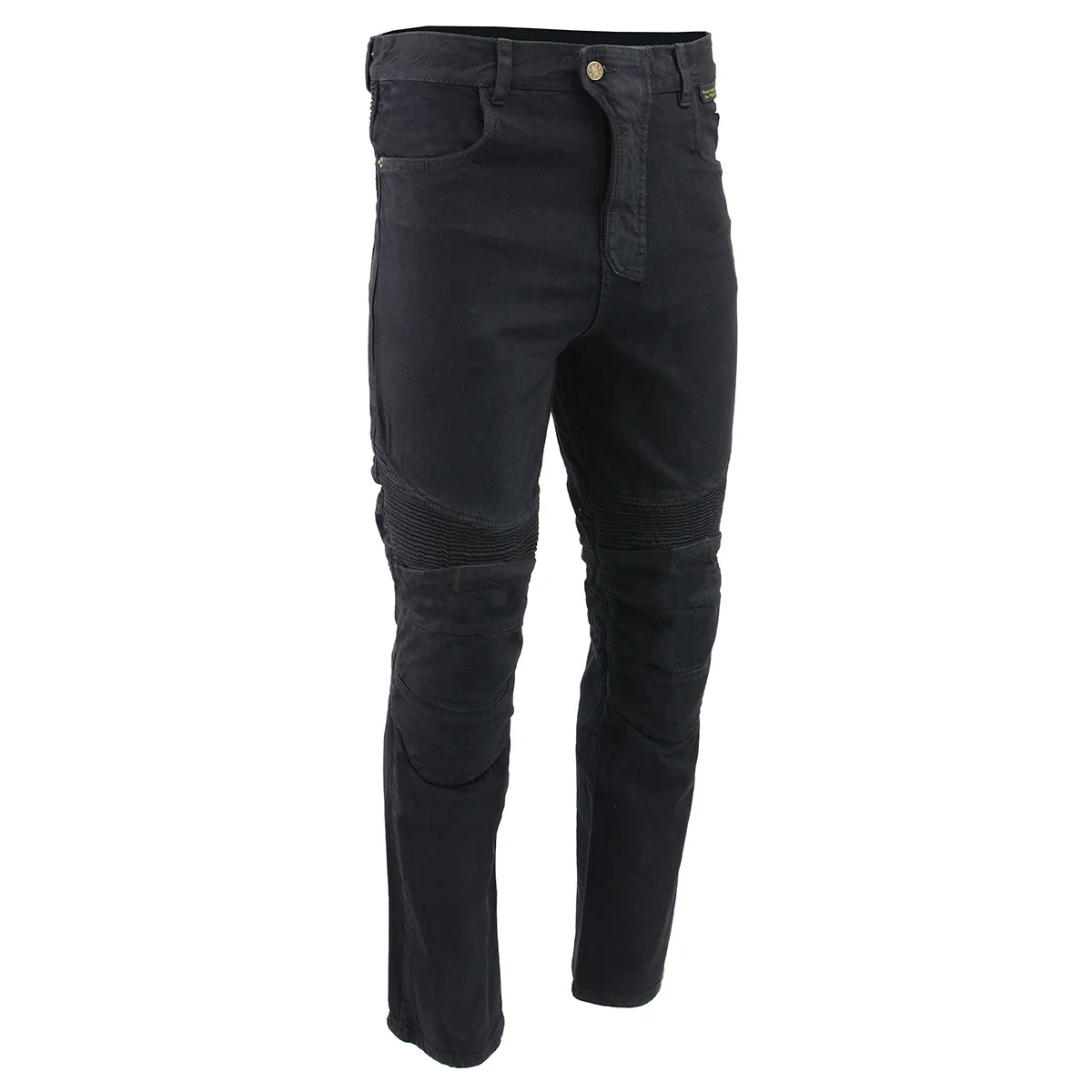 Detailed Men s XS2822 Black Denim Motorcycle Pants with CE Armor Innovative