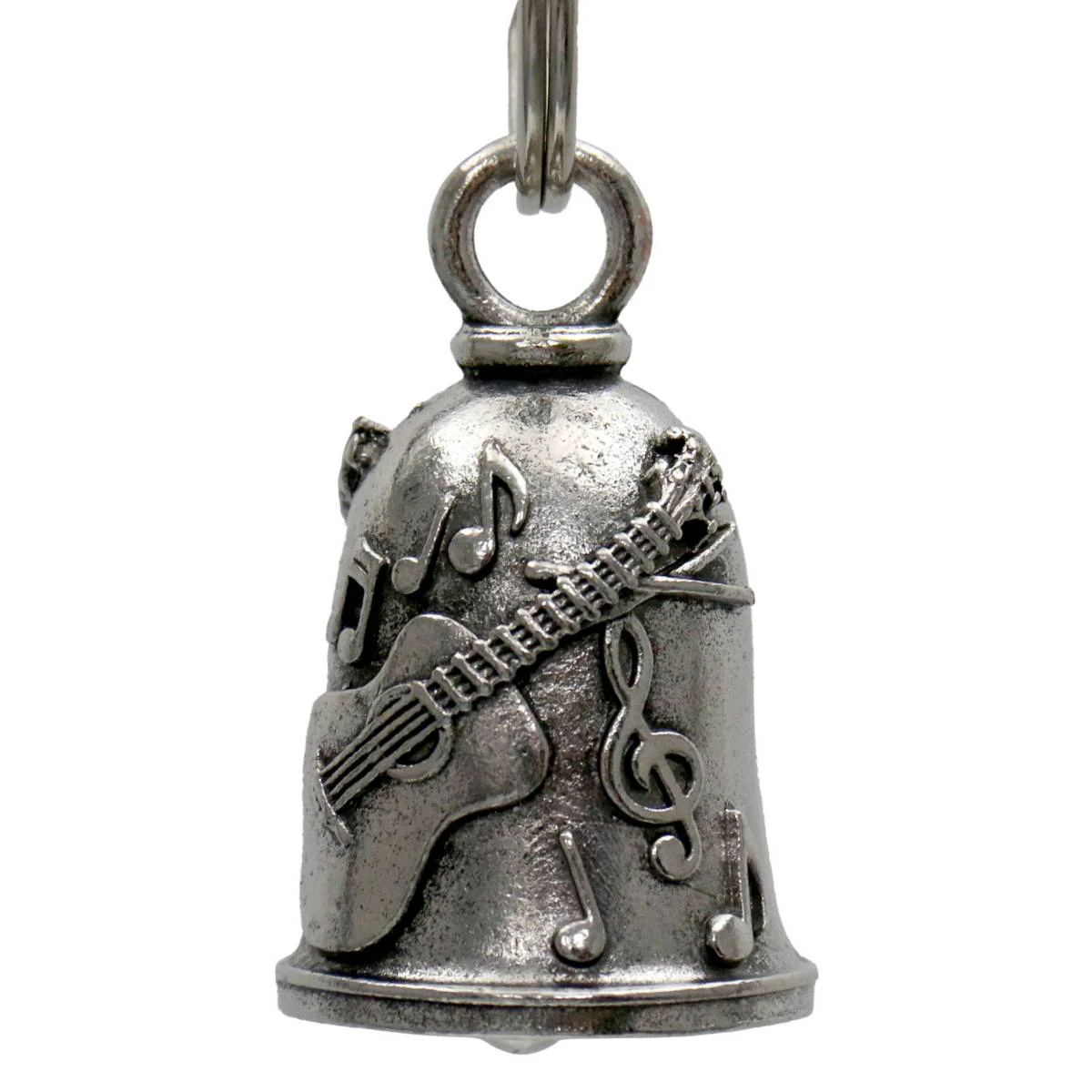 Casual Milwaukee Leather MLB9109 Guitar Motorcycle Good Luck Bell w Key Ring-Key Chain Accessory for Bikers Original Design