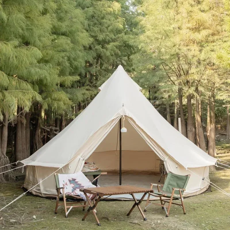 Comfortable Luxury Waterproof Mongolian Yurt Tent for Glamping – 3-Season Outdoor Camping Shelter Minimalist