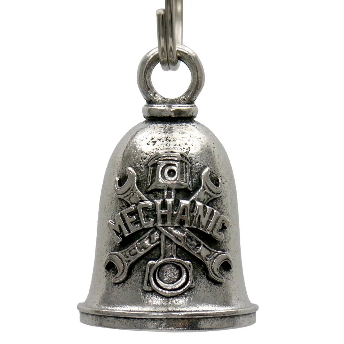 Green Milwaukee Leather MLB9119 Mechanic Motorcycle Good Luck Bell w Key Ring-Key Chain Accessory for Bikers Practical