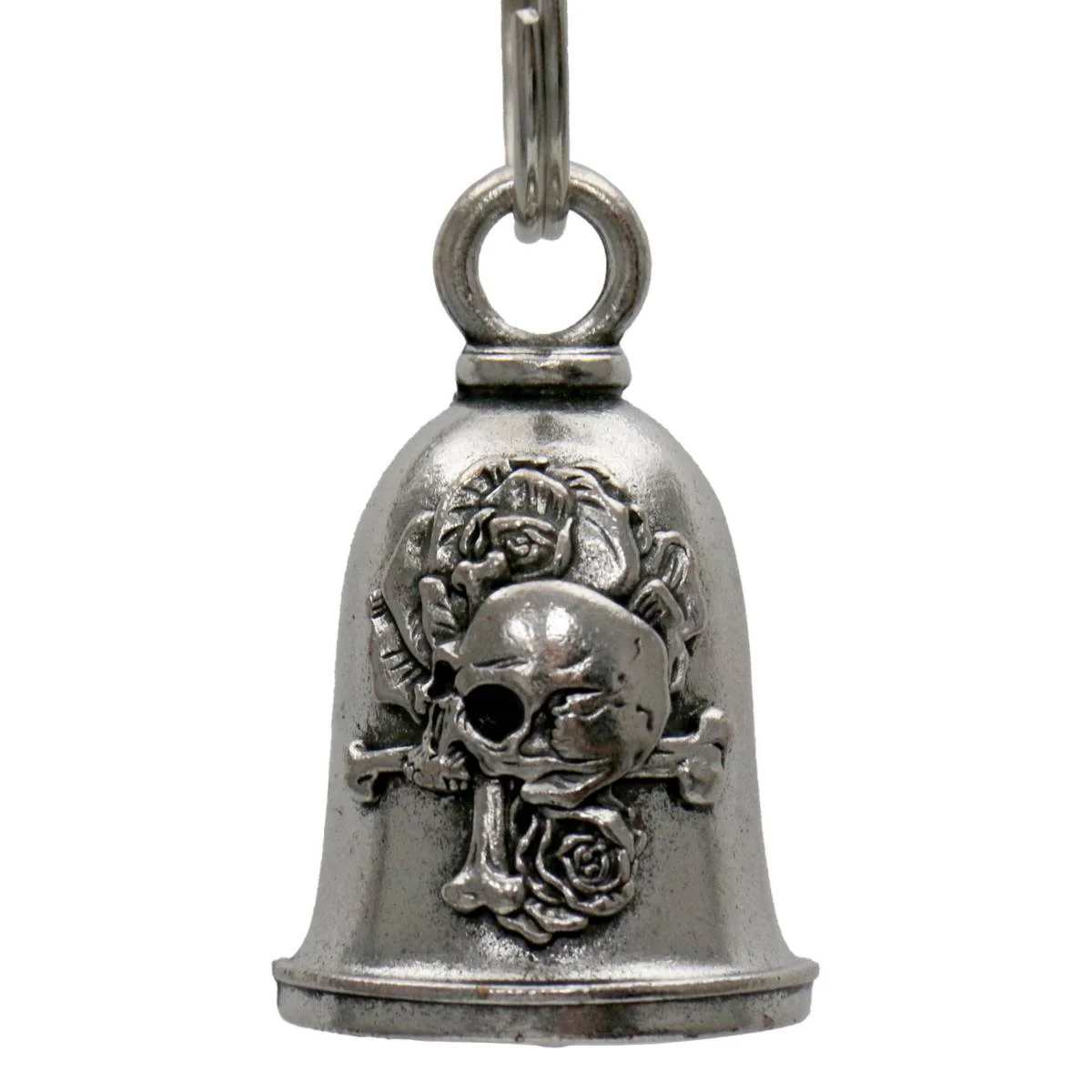 Unique Milwaukee Leather MLB9134 Rose Skull Motorcycle Good Luck Bell w Key Ring-Key Chain Accessory for Bikers Luxury