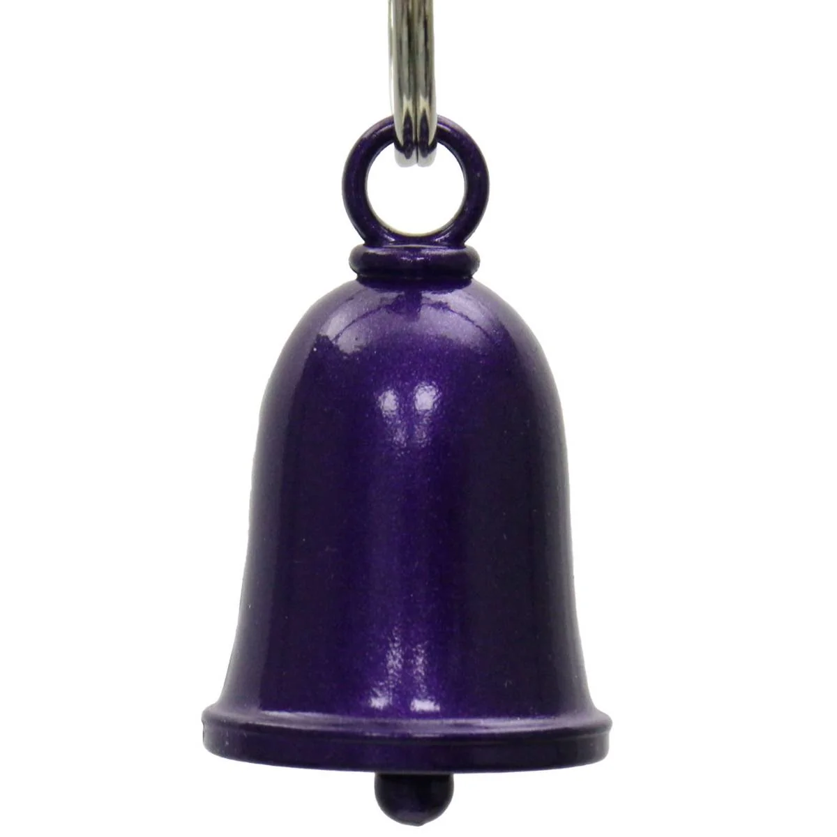 Elegant Milwaukee Leather MLB9173 Glitter Purple Motorcycle Good Luck Bell w Key Ring-Key Chain Accessory for Bikers Eco-Friendly