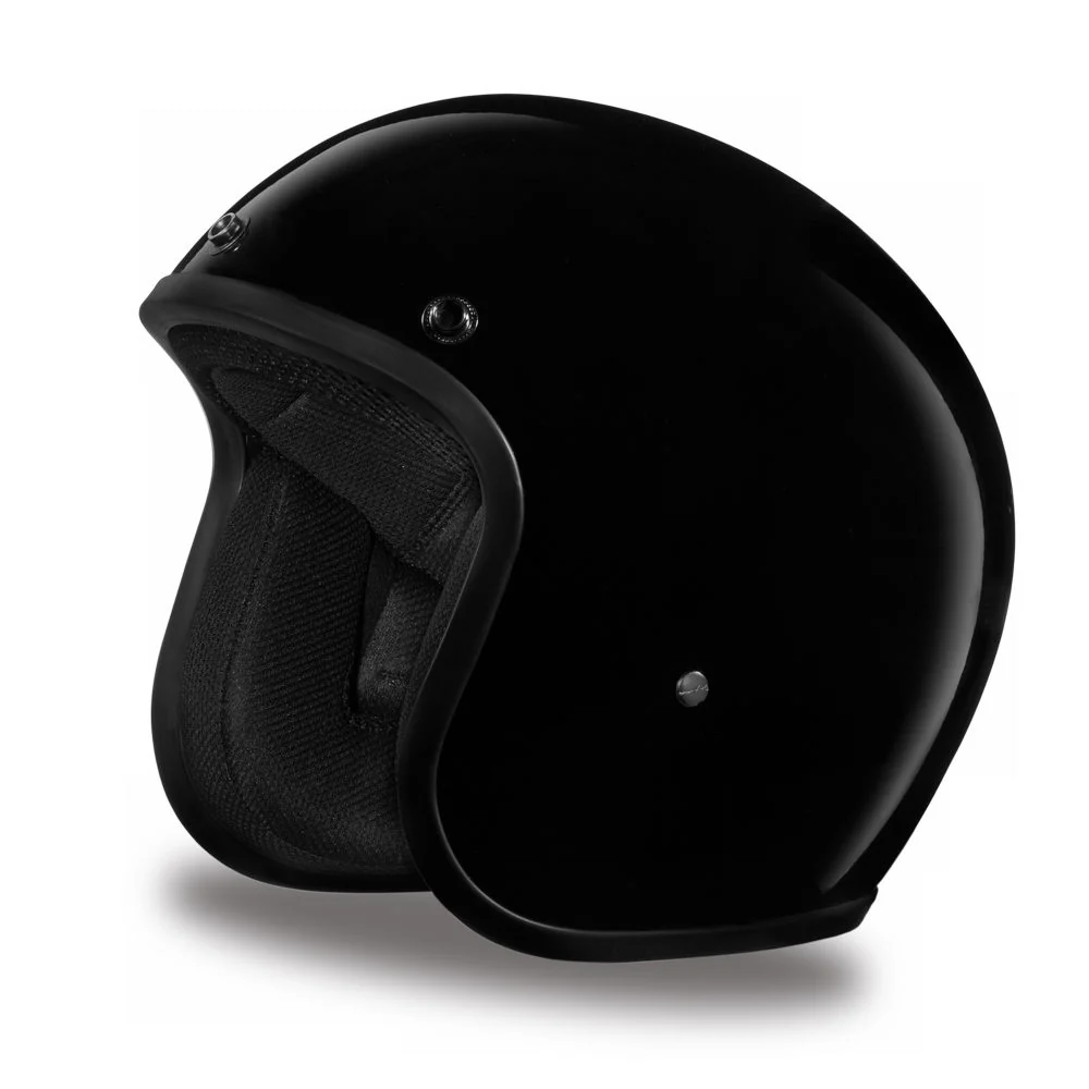 First-Class Close Out Daytona Helmets DC1-A Cruiser HI-Gloss Black ¾ Open Face Helmet Modern