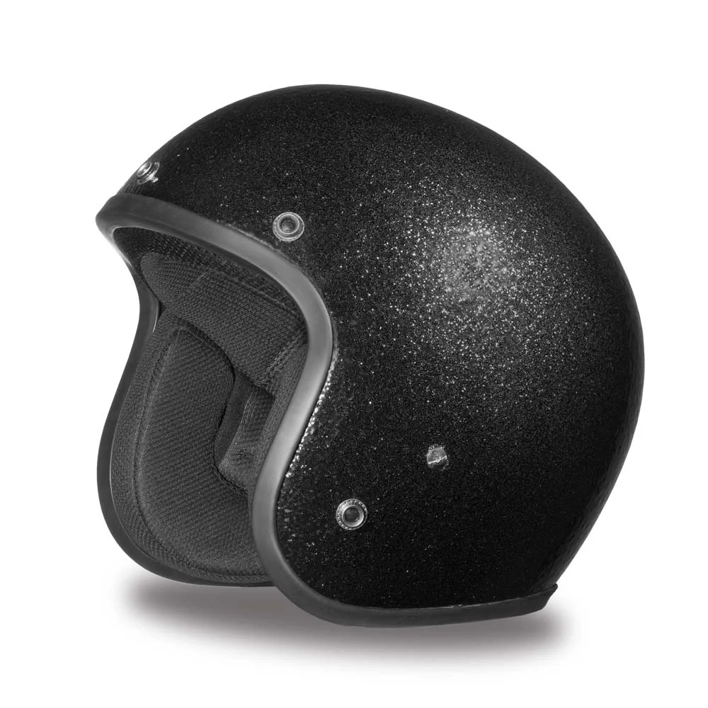 Sophisticated Close Out Daytona Helmets DC7-A Cruiser Black Metal Flake ¾ Open Face Helmet Fast