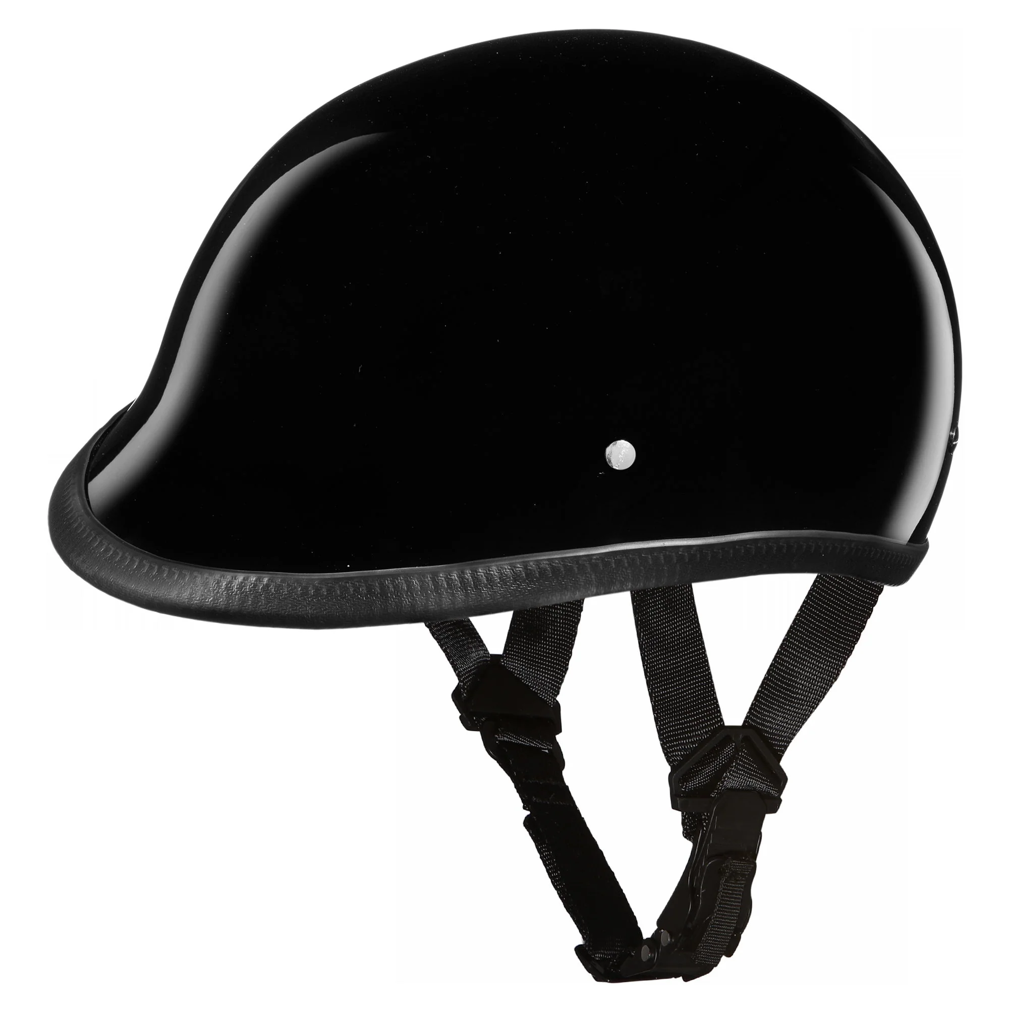 Relaxed Close Out Daytona Helmets H1-A Hawk Polo Style HI-Gloss Black Half Face Helmet Fast