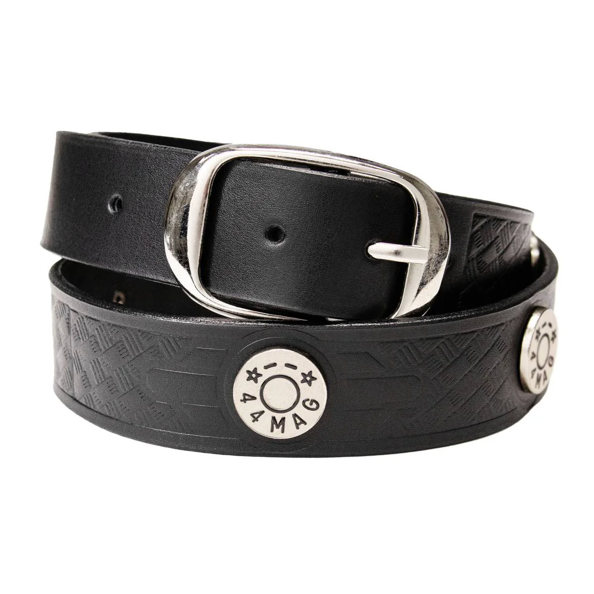 Innovative Milwaukee Leather MP7124 Men's 44 MAG Black Leather Belt w Interchangeable Buckle-1.5 In Wide Selected