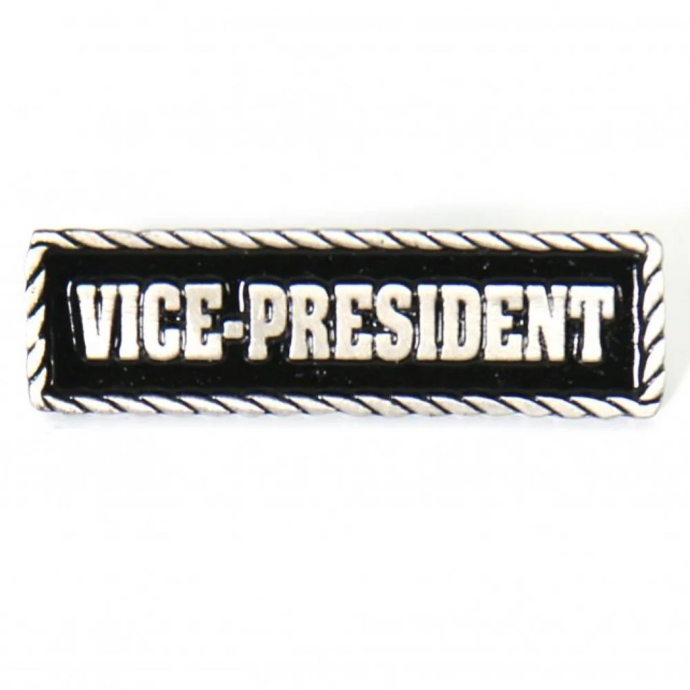 Organic Milwaukee Leather MLP9225 Vice-President Pin For Jackets Vest Hats and Clothing Authentic