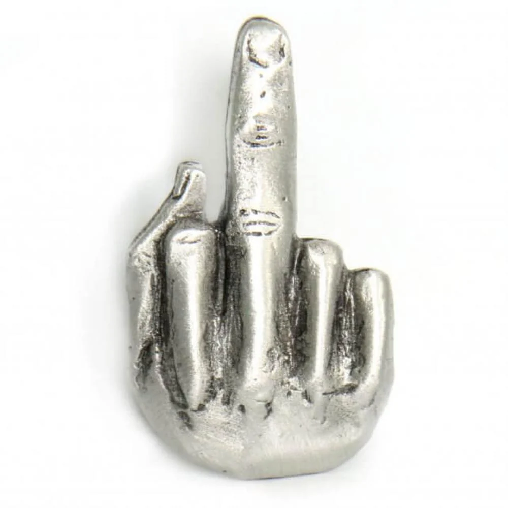 Casual Milwaukee Leather MLP9229 Middle Finger Pin For Jackets Vest Hats and Clothing Certified