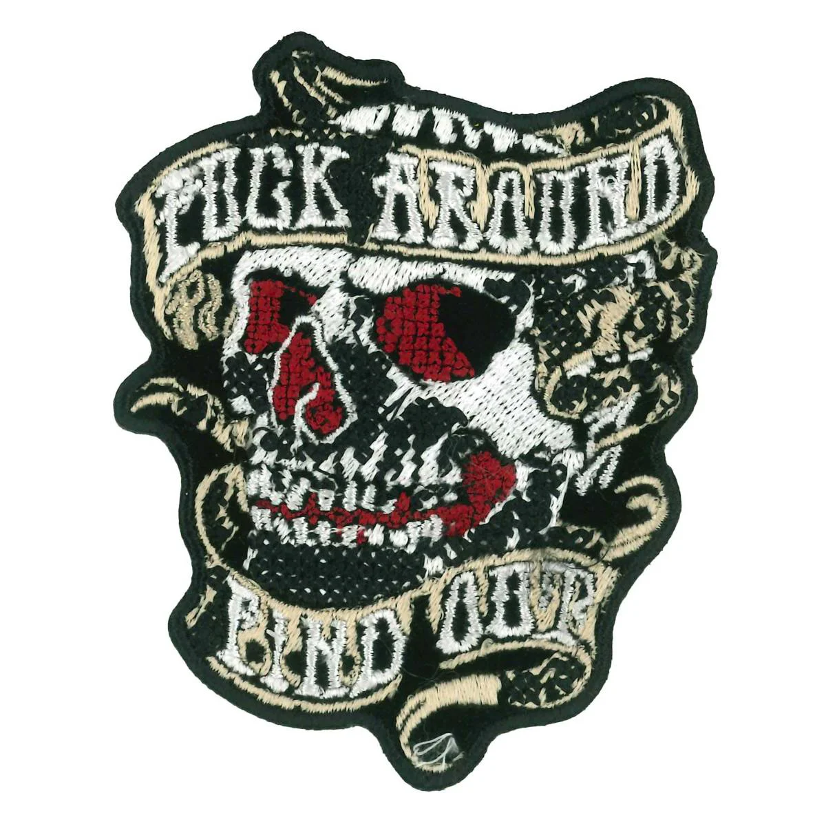Optimized Hot Leathers F Around Find Out Skull 3 Embroidered Patch PPQ2640 Unique