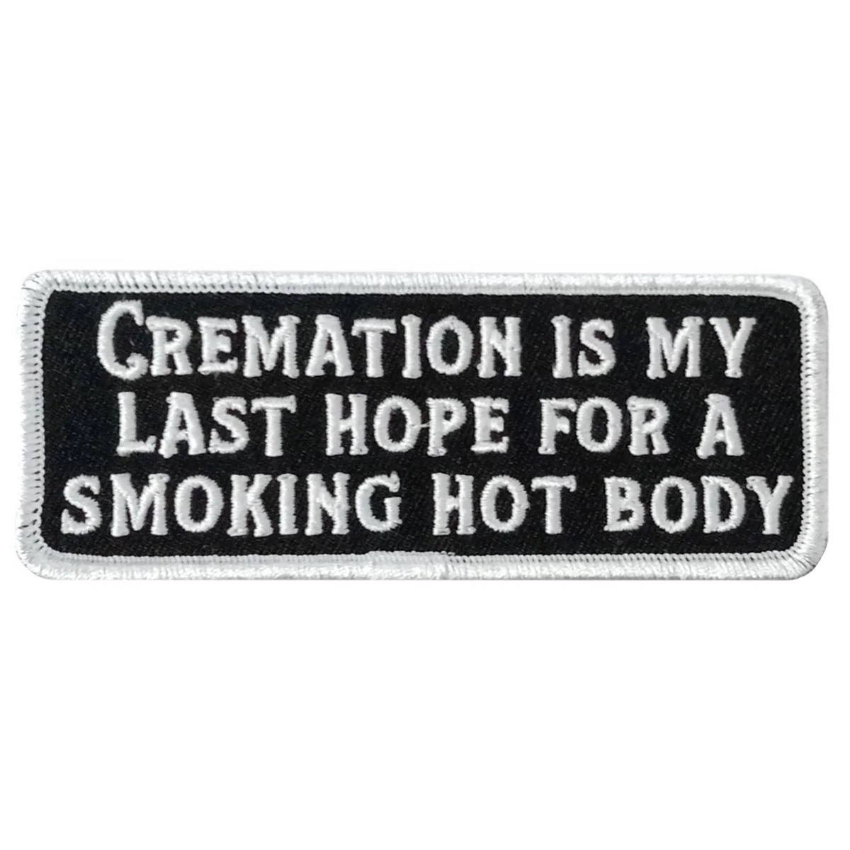 Powerful Hot Leathers Cremation 4 X 1.5 Embroidered Patch PPW1270 Functional