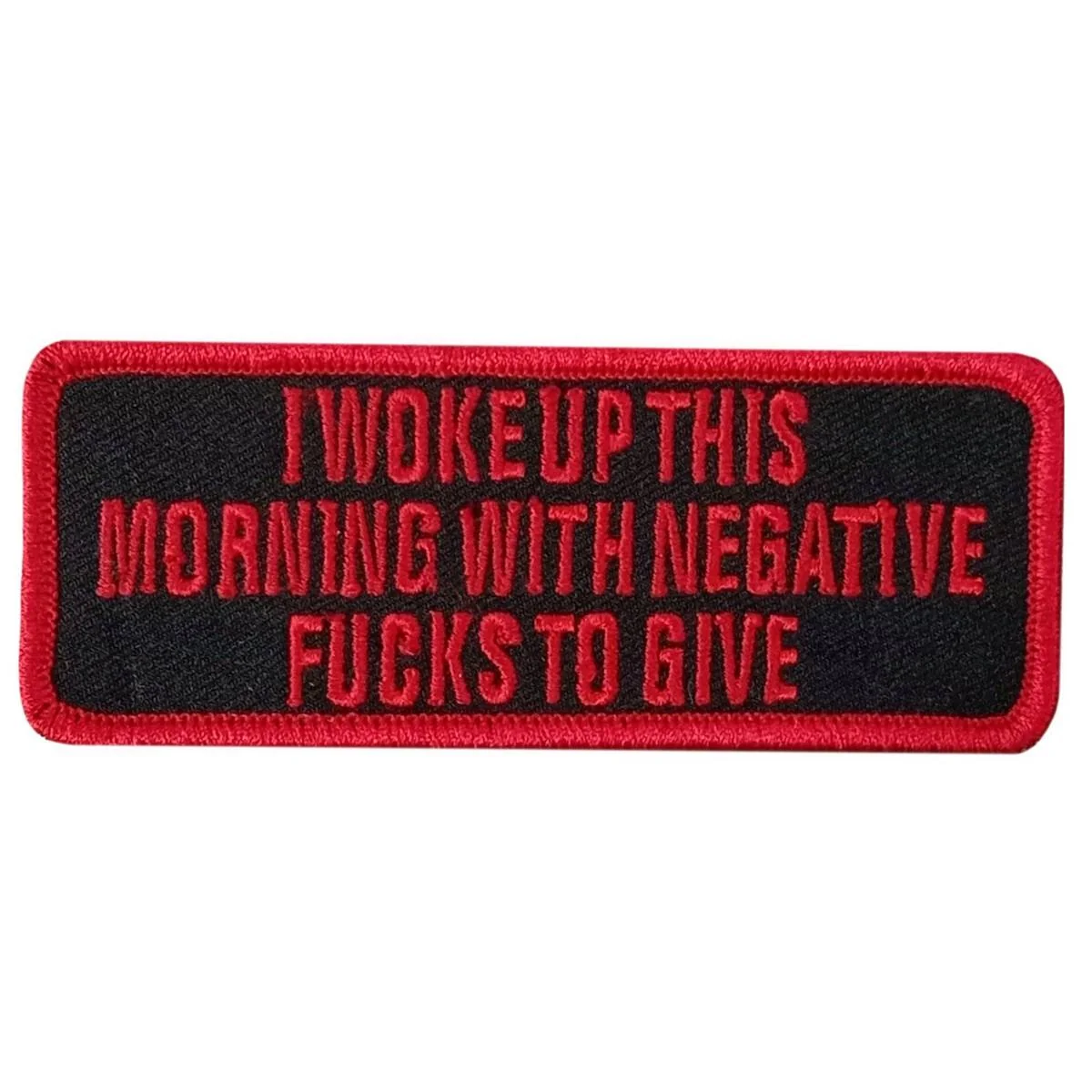 Safe Hot Leathers Negative Fucks 4 X 1.5 Embroidered Patch PPW1192 Soft
