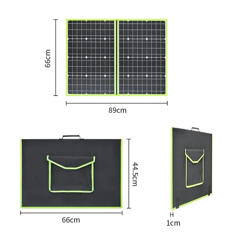 Advanced Foldable Solar Panel 50W 60W 80W 100W 150W 200W Portable Photovoltaic Solar Panel for Hiking Power 12V Battery Charger Environmentally Friendly