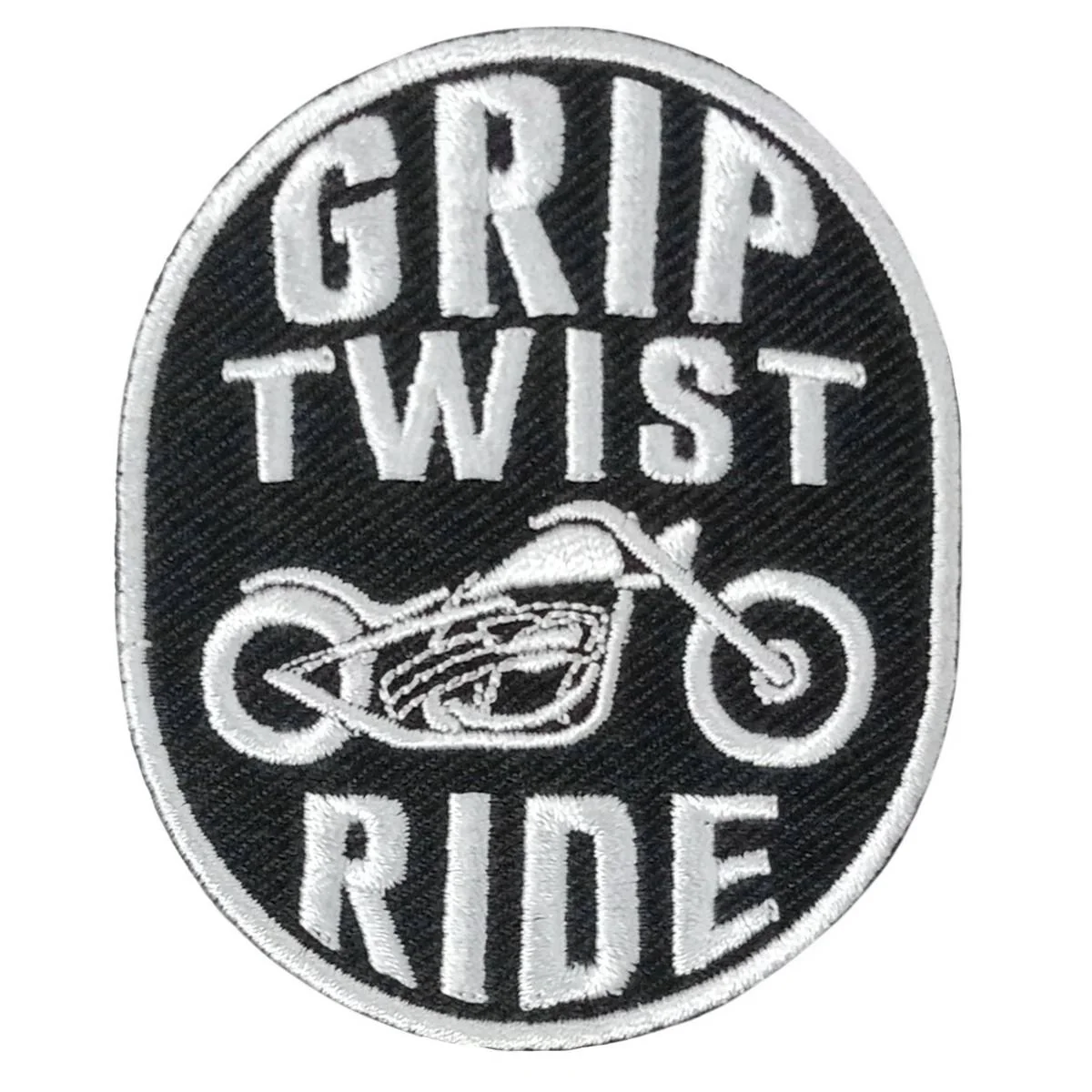 Fast Hot Leathers Grip Twist Ride 3 X 3 Embroidered Patch PPW1105 Solid
