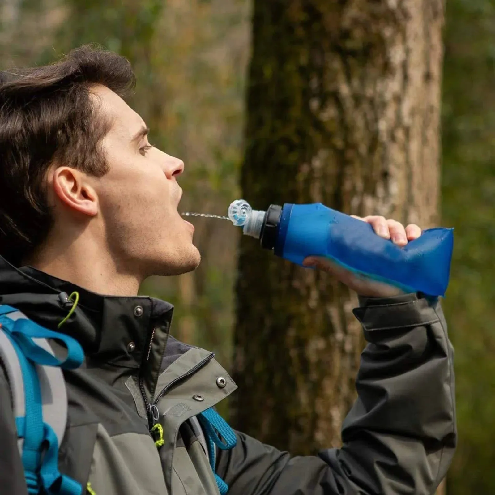 Convenient Outdoor Water Purifying Survival Water Filter Bottle - Essential Drinking Water Purifier for Backpacking Emergency Hiking and Camping Original