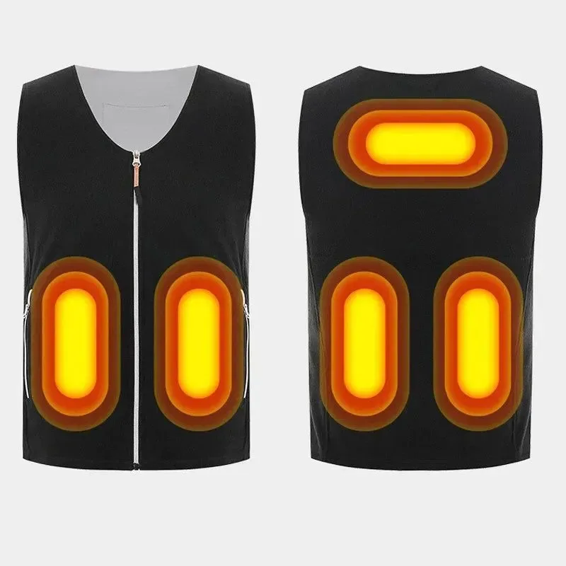Detailed Smart Heating Cardigan Vest Jacket USB Rechargeable Fleece Waistcoat for Men Women I for Skiing Hiking and Hunting Smart Heating Cardigan Vest Jackets Women Men Fleece Waistcoats USB Rechargeable Warming Clothes Sking Hiking Hunting Bodywarmer Superior