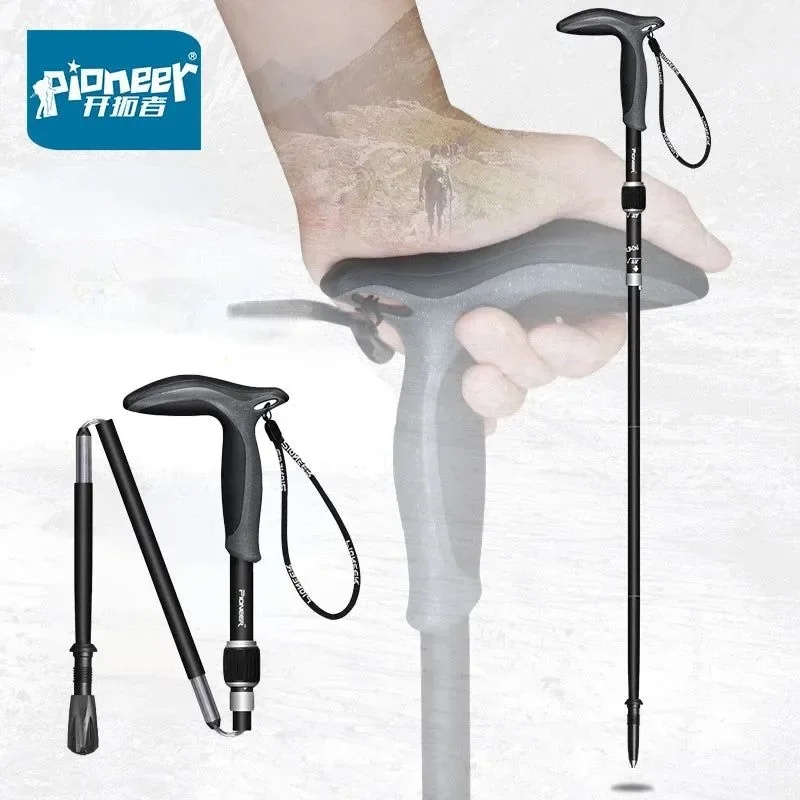 Top-Quality Pioneer Carbon Fiber Hiking Poles – Anti-Shock Telescopic EVA Grip Carbon Tungsten Tip S L High-Performance