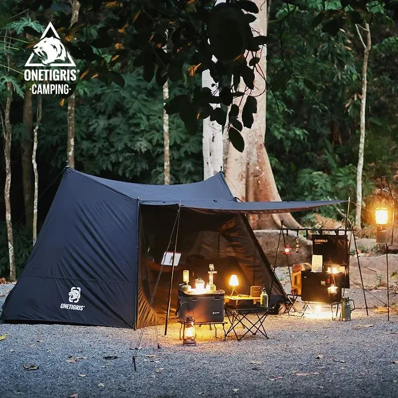 Modern Black Tigris Solo Backpacking Shelter – Bushcraft Survival Camping Tent for Bushcrafters Functional