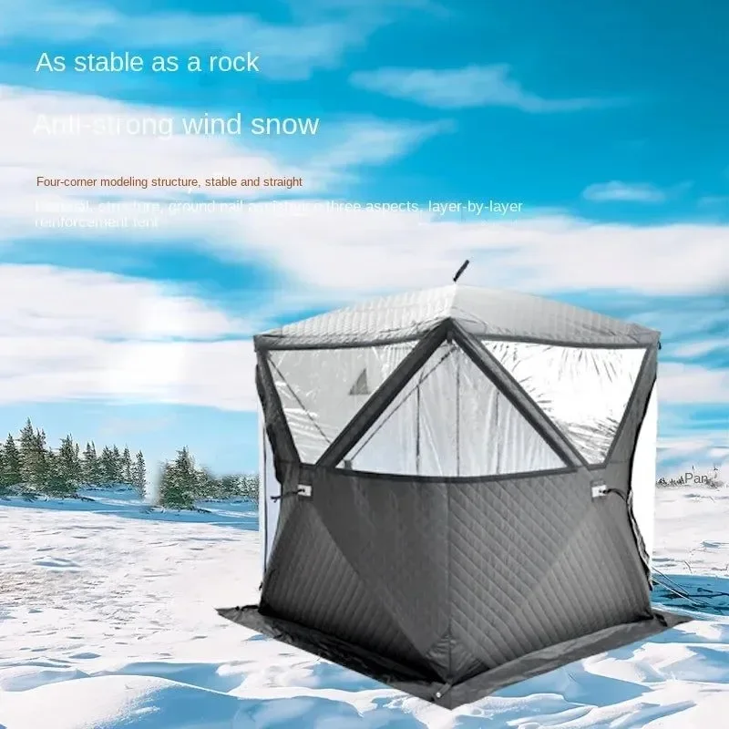 Certified Outdoor Multi-Person Winter Sauna Tent – 4-Season 201T Polyester Chimney Sauna Style Options User-Friendly