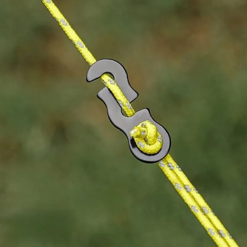 High-Grade 10-Piece Adjustable Camping Tent Cord Rope Buckle S Type Tensioners Fastener Kit User-Friendly