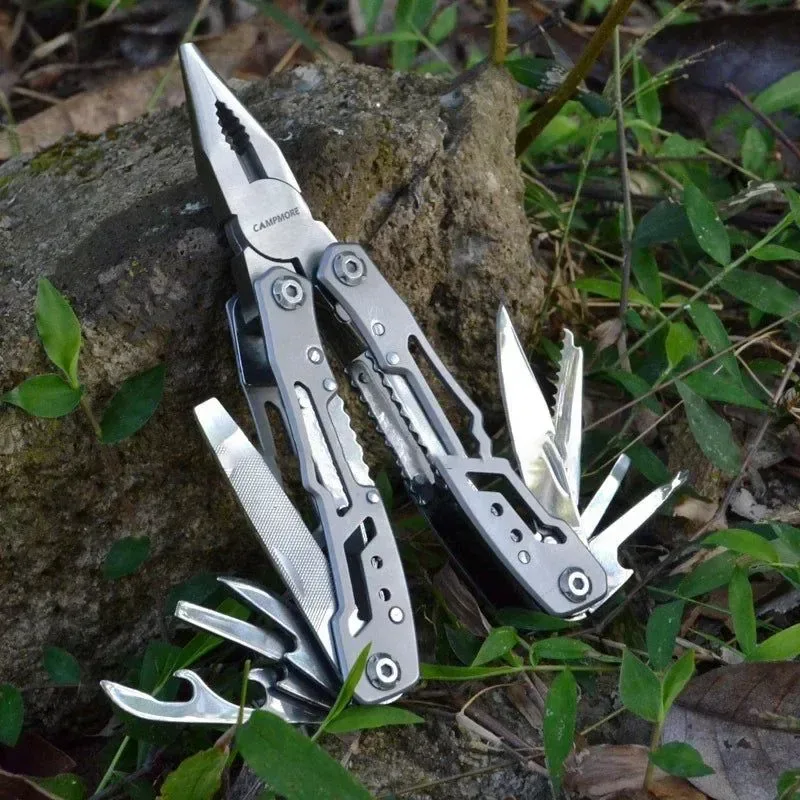 Long-Lasting Outdoor Multitool Camping Portable Stainless Steel EDC Folding Multifunction Tools - Emergency Survival Knife Pliers Efficient