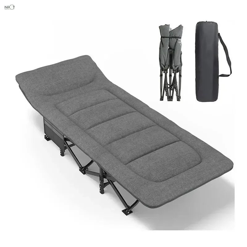 Enhanced Heavy Duty Foldable Camping Cot – 5-Position Adjustable with Pillow 150kg Capacity Luxury