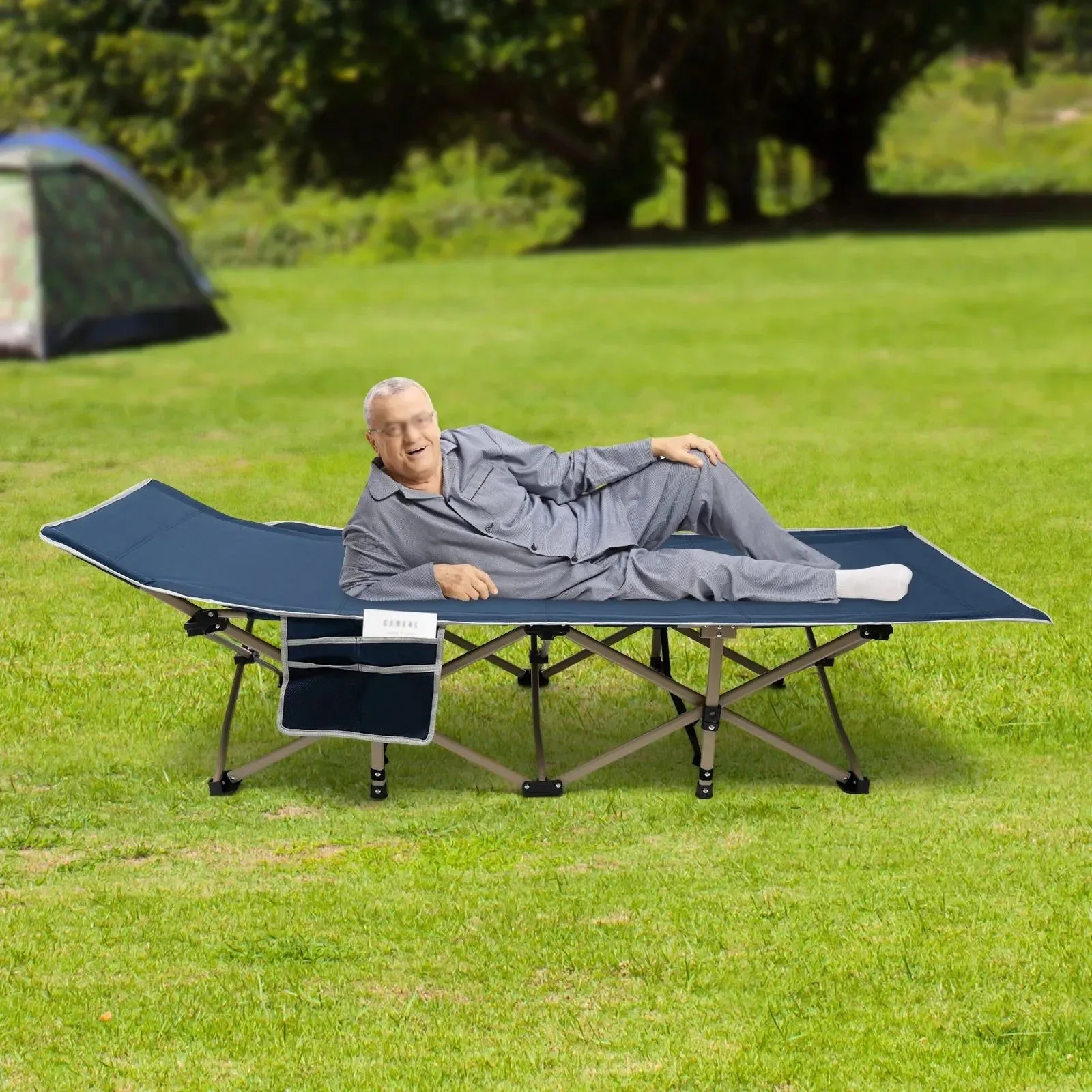 Comfortable Ultra-Light Adult Tent Cot – Supports 280lbs 60-Second Set-Up Folding Sleeping Cot for Camping and Hunting Travel Flexible