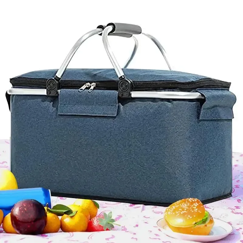 Consistent Insulated Picnic Basket – Portable Leakproof Cooler Bag for Camping Travel Carefully Designed