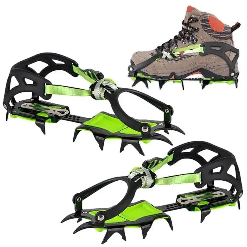 Environmentally Friendly Climbing Crampons High-Density Manganese Steel Outdoor Ski Crampons 14 Teeth Ice Crampons For Outdoor Complex Environments SPECIFICATIONS Recyclable