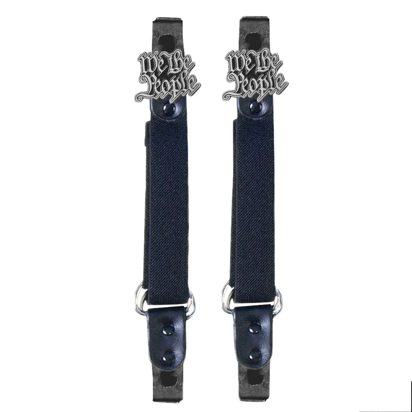 Genuine Milwaukee Leather MLA4014 We The People Motorcycle Biker Elastic Bungee Clips for Chaps or Pants Set of 2 Environmentally Friendly