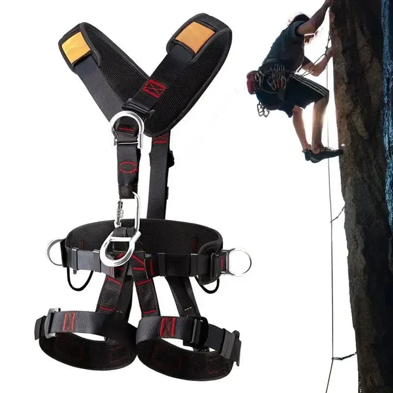 Long-Lasting Premium Full-Body Roofing Climbing Harness – Adjustable Safety Harness for Men Refined