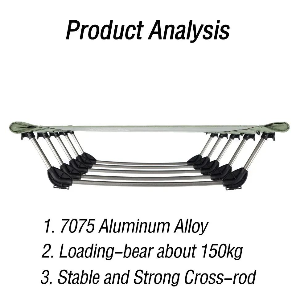 Pure Naturehike Ultralight Folding Camping Cot – Supports 330lbs Compact Portable Soft