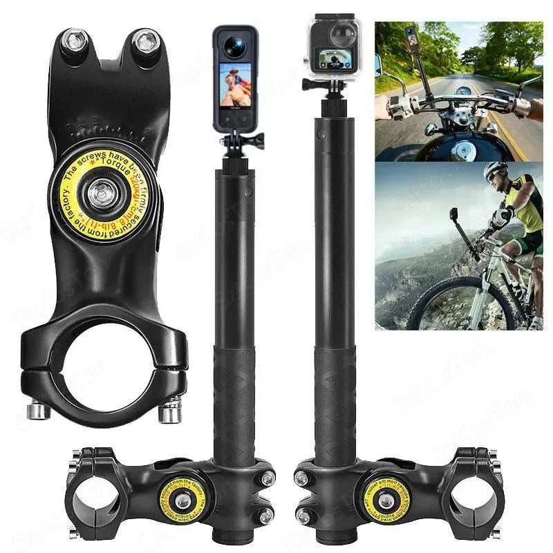 Artisan Universal Motorcycle Bike Handlebar Mount for Action Cameras - Compatible with Insta360 X3 X4 GoPro Hero 8-13 DJI Aluminum Alloy Exclusive