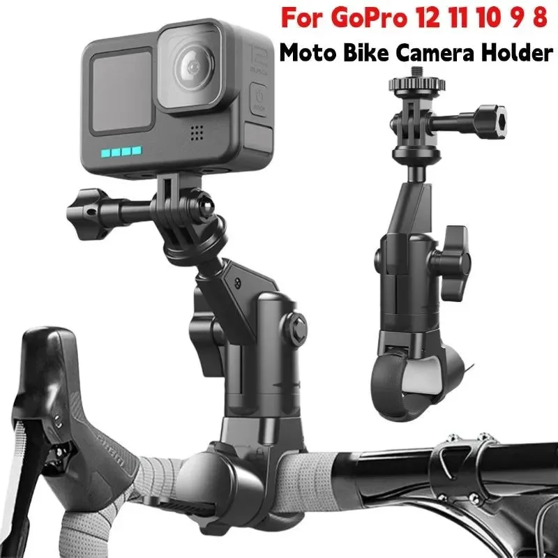 High-End Adjustable Bike Handlebar Mount for Action Cameras Smartphones Green