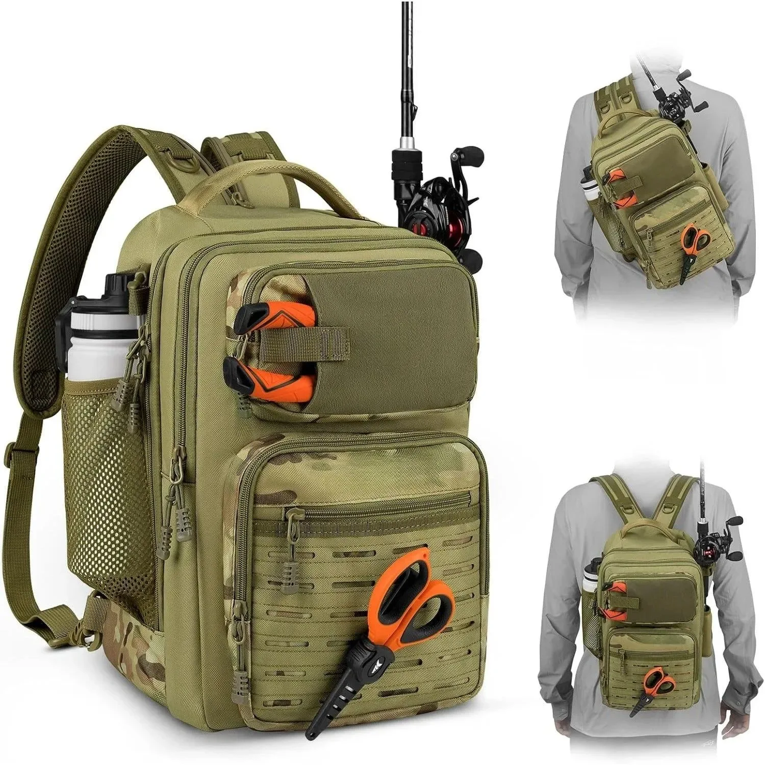 Crafted Tactical Fishing Sling Bag – Lightweight Waterproof Gear Backpack for Anglers Practical