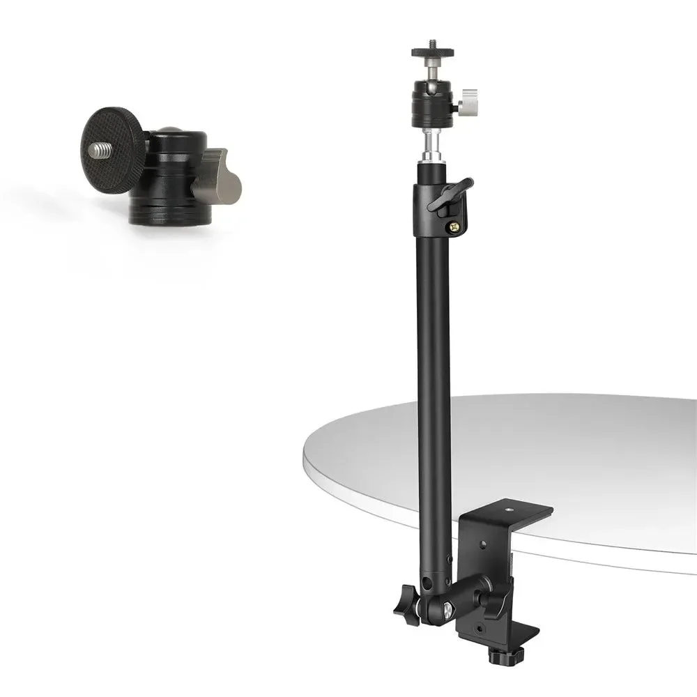 Fast Adjustable C-Stand Tripod with Ball Head - Desktop Monitor DSLR Mount Advanced