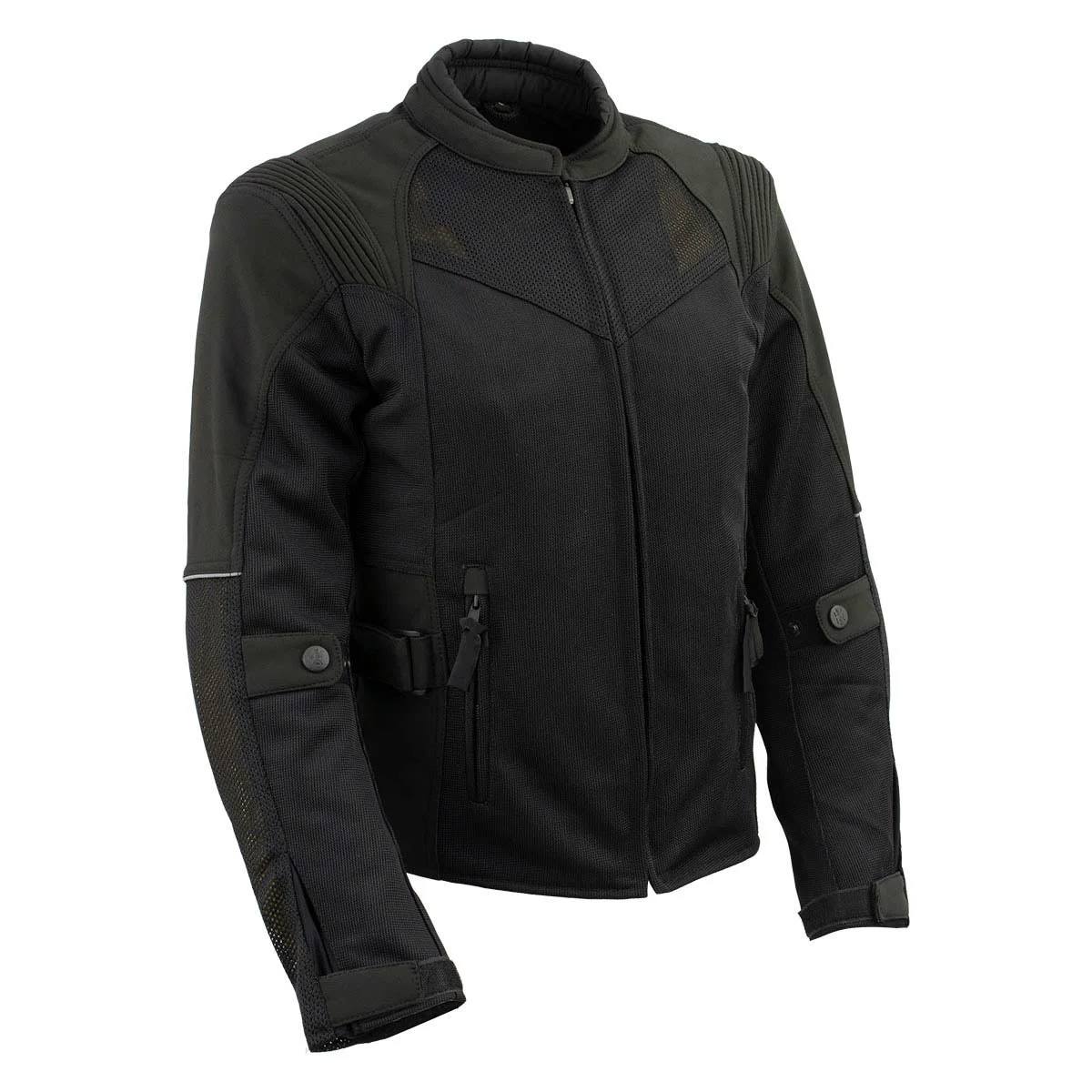 Durable Milwaukee Leather Women's Be Cool Black Textile Motorcycle Jacket w CE Armor - MPL22705 Clean