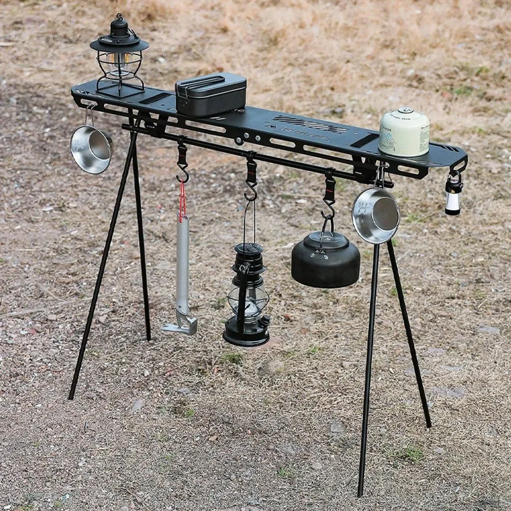 Elegant Foldable Camping Tripod Top Plate – High-Strength Hanging Rack with BBQ Holes for Picnics Hiking Outdoor Cooking Expertly Made