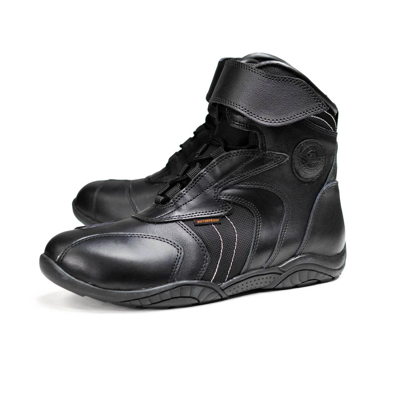 Unique Milwaukee Leather Men's Troop Sport Black Waterproof Leather Motorcycle Racer Style Boots - MBM9185 Traditional
