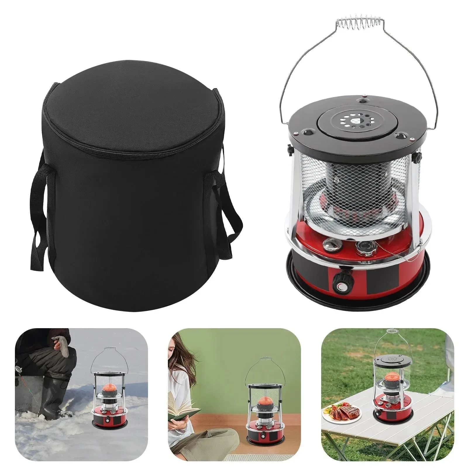 Quality Portable Kerosene Heater with Adjustable Height 5.2L Tank 8000 BTU Output for Outdoor and Indoor Use Verified