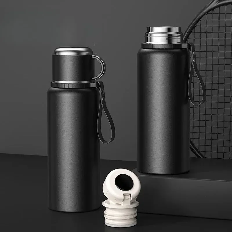 High-Grade Smart Temperature Display Travel Thermos 316 Stainless Steel Vacuum Insulated Coffee Mug with Tea Filter Sustainable