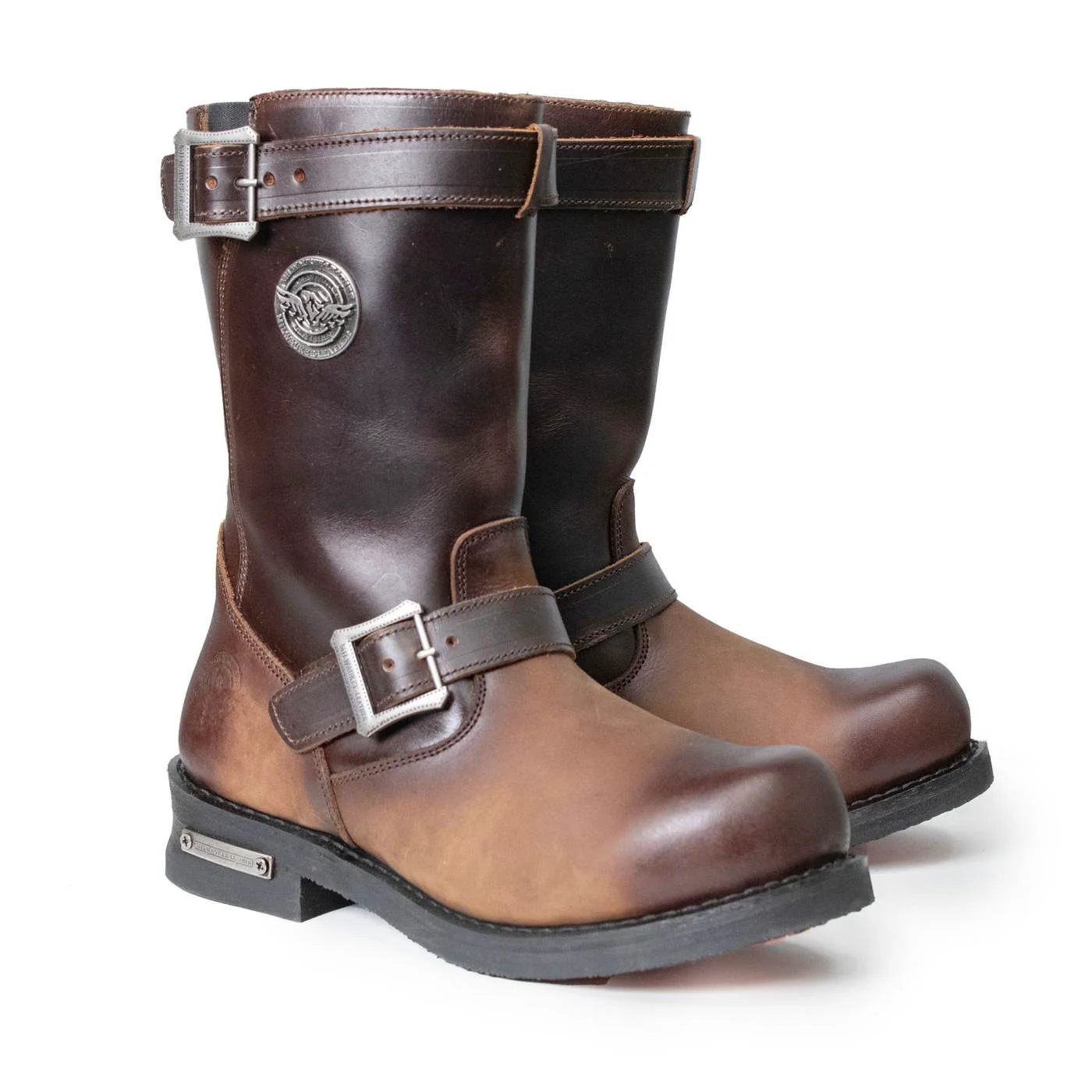 Superior Milwaukee Leather Men's Copper Forge Dark Brown Engineer Motorcycle Boots w Flex Toe - MBM9058 Original Design