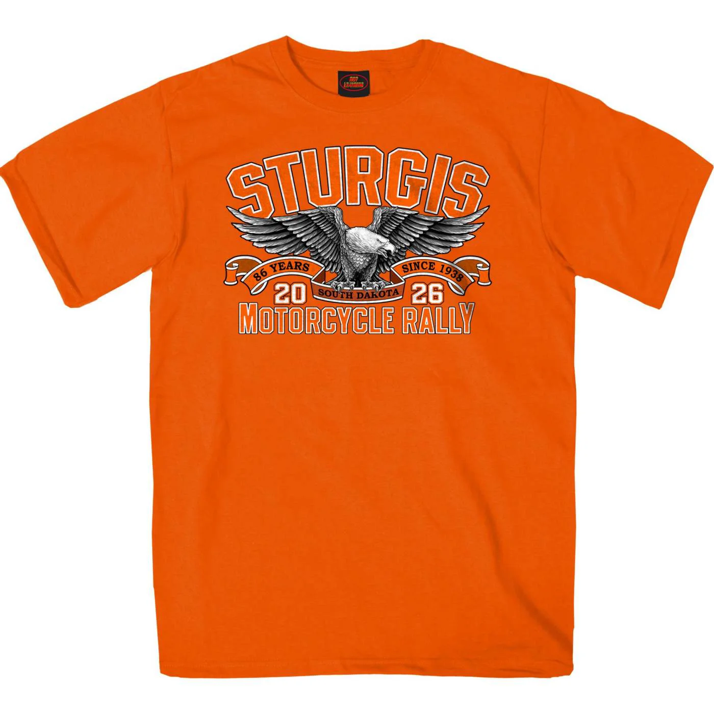 Fast 2026 Sturgis Motorcycle Rally Main Street Men's Orange Short Sleeve T-Shirt - SPB1223 Modern