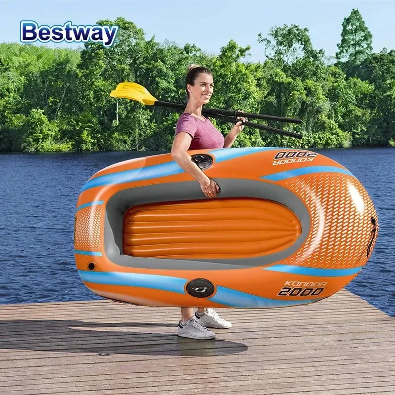Efficient Heavy-Duty Inflatable Kayak for 1-3 Persons PVC Rafting Boat for Thrilling Water Adventures Fashionable