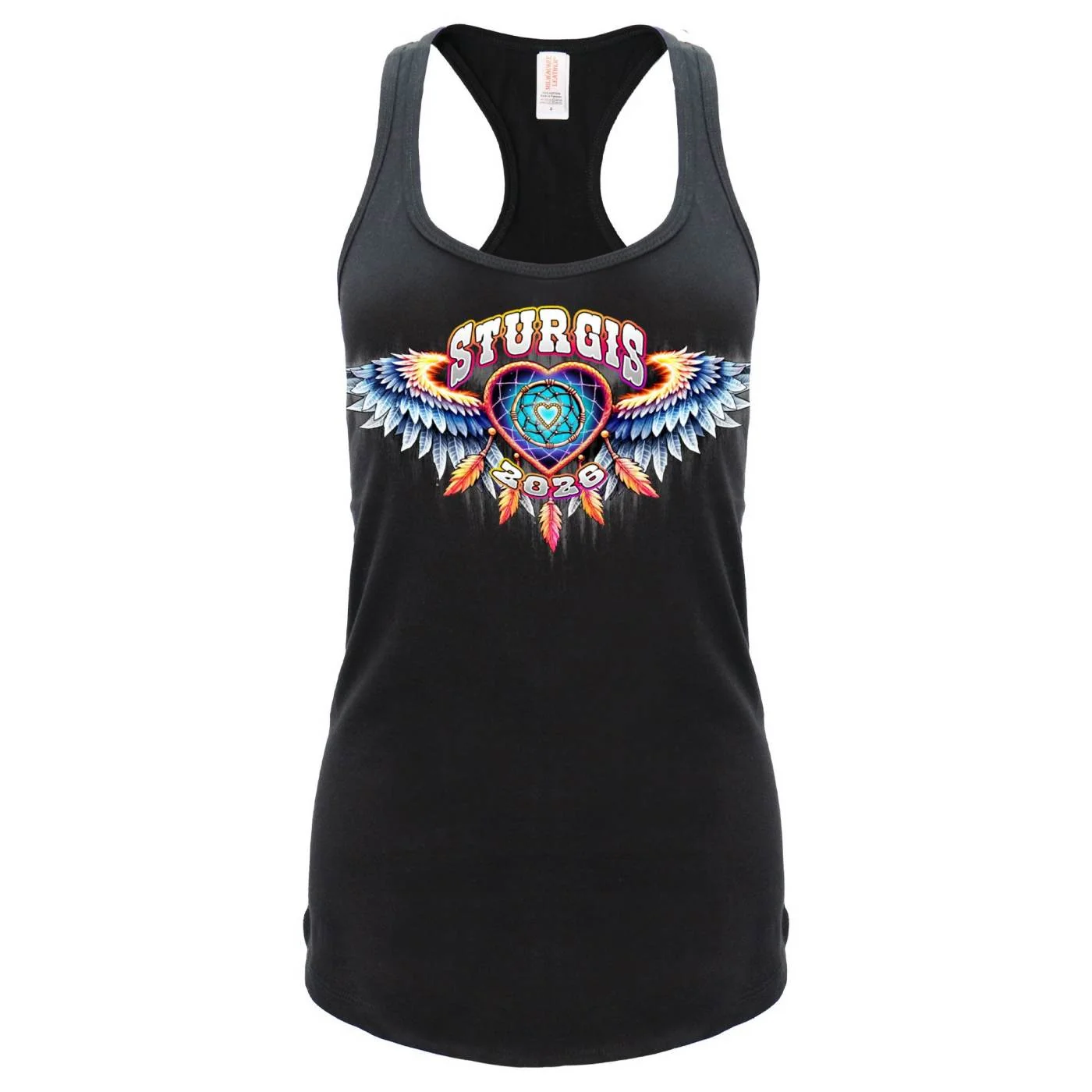 Prestigious 2026 Ladies Sturgis Motorcycle Rally Dream Catcher Black Racer Back Tank Top - SPL2901 Selected