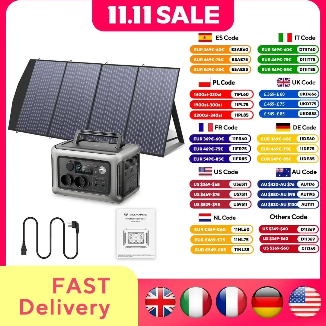 Enhanced 600W 299Wh Portable Power Station with Optional Solar Panel - LiFePO4 Solar Generator for Camping Home Certified