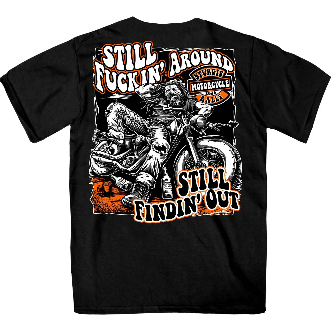 Outstanding 2026 Men's Sturgis Motorcycle Rally Still F ing Around Black Short Sleeve T-Shirt - SPB1258 Casual