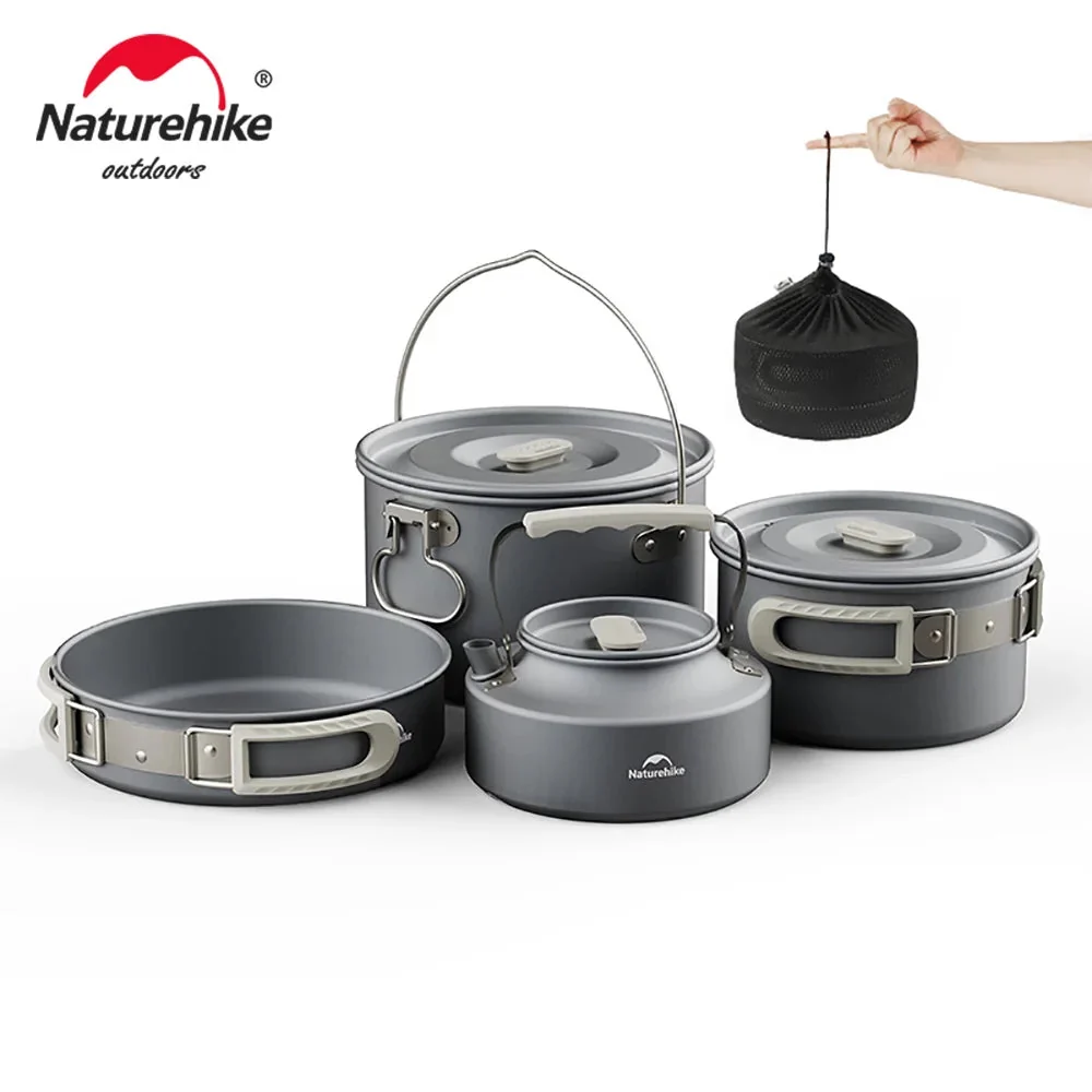 Premium Portable Camping Cookware Kit – Outdoor Frying Pan Kettle Foldable Cooking Utensils Set for Camping Picnic Contemporary